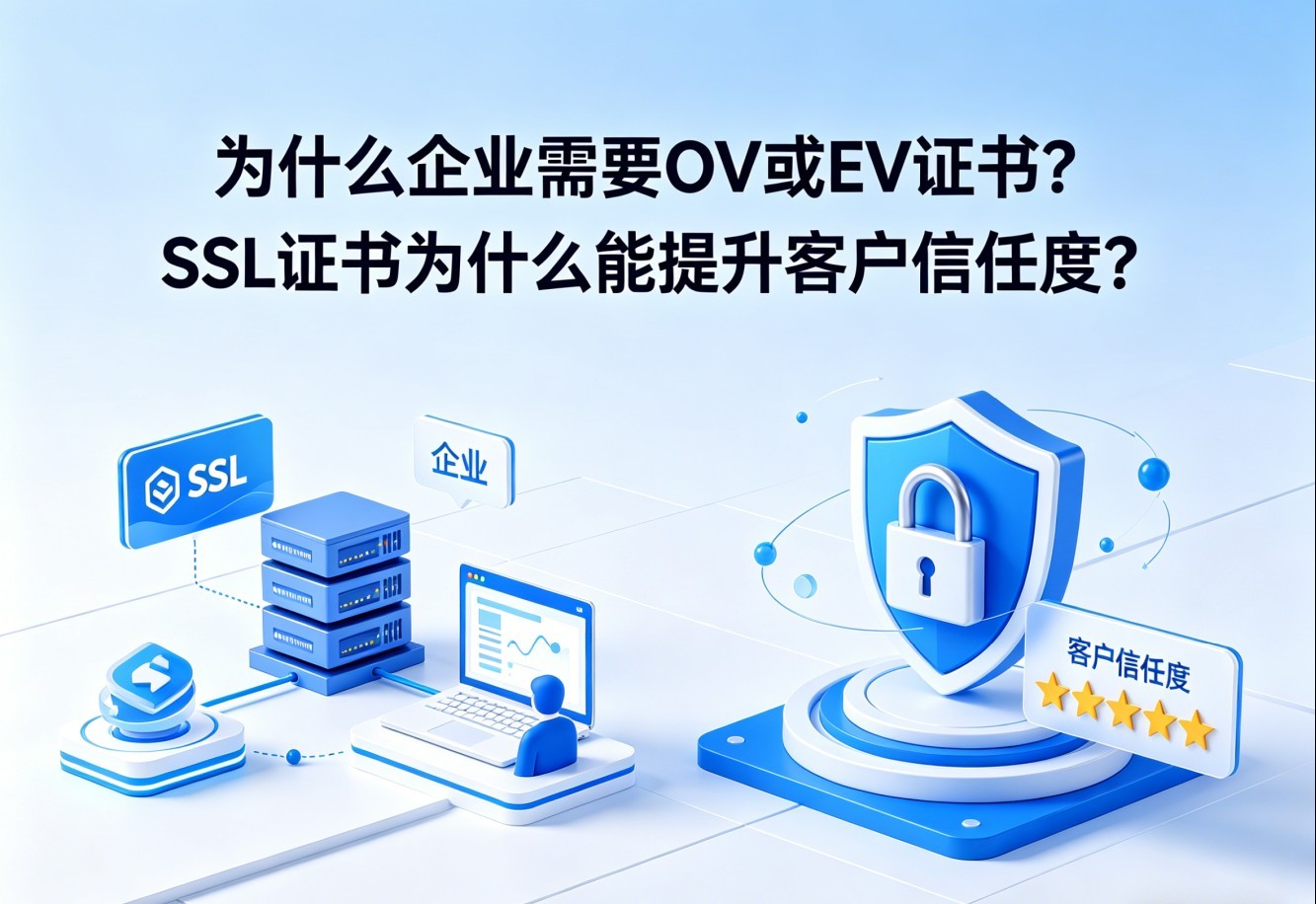为什么企业需要OV或EV证书？SSL证书为什么能提升客户信任度？